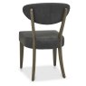 Ellipse Fumed Oak Upholstered Chairs (Dark Grey Fabric)