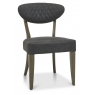 Ellipse Fumed Oak Upholstered Chairs (Dark Grey Fabric)