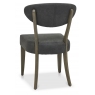 Ellipse Fumed Oak Upholstered Chairs (Dark Grey Fabric)