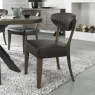 Ellipse Fumed Oak Upholstered Chairs (Old West Vintage Fabric)