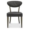 Ellipse Fumed Oak Upholstered Chairs (Old West Vintage Fabric)