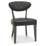 Ellipse Fumed Oak Upholstered Chairs (Old West Vintage Fabric)