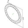 Ellipse Fumed Oak Round Wall Mirror