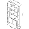 Ellipse Fumed Oak Open Display Unit