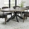Ellipse Fumed Oak 6 Seater Oval Dining Table