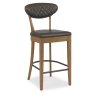 Ellipse Rustic Oak Bar Stools (Old West Vintage Fabric)