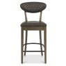 Ellipse Fumed Oak Bar Stools (Old West Vintage Fabric)