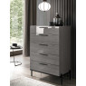 Novecento 5 Drawer Tall Dresser by ALF Italia