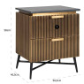 Ironville 2 Drawer Bedside Cabinet by Richmond Interiors