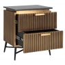 Ironville 2 Drawer Bedside Cabinet by Richmond Interiors