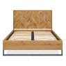 Riva Rustic Oak Double Bedframe (4ft 6) by Bentley Designs