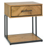 Riva Rustic Oak 1 Drawer Nightstand by Bentley Designs