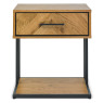 Riva Rustic Oak 1 Drawer Nightstand by Bentley Designs