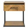 Riva Rustic Oak 1 Drawer Nightstand by Bentley Designs