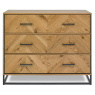Riva Rustic Oak 3 Drawer Chest by Bentley Designs