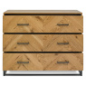 Riva Rustic Oak 3 Drawer Chest by Bentley Designs