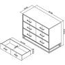 Riva Rustic Oak 3 Drawer Chest by Bentley Designs