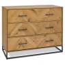 Riva Rustic Oak 3 Drawer Chest by Bentley Designs