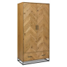 Riva Rustic Oak Double Wardrobe by Bentley Designs