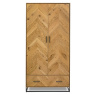 Riva Rustic Oak Double Wardrobe by Bentley Designs