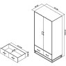 Riva Rustic Oak Double Wardrobe by Bentley Designs