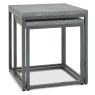 Renzo Zinc & Dark Grey Nest of Tables by Bentley Designs