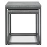 Renzo Zinc & Dark Grey Nest of Tables by Bentley Designs