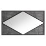 Renzo Zinc & Dark Grey Landscape Wall Mirror by Bentley Designs