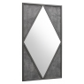 Renzo Zinc & Dark Grey Landscape Wall Mirror by Bentley Designs
