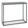 Renzo Zinc & Dark Grey Narrow Console Table by Bentley Designs