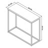 Renzo Zinc & Dark Grey Narrow Console Table by Bentley Designs
