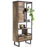 Avalon Bookcase with 1 Door, 1 Drawer & 5 Niches by Habufa
