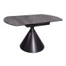 Alonsoe 85cm-136cm Ceramic Swivel Extending Dining Table (Matt Grey)