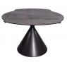 Alonsoe 85cm-136cm Ceramic Swivel Extending Dining Table (Matt Grey)