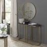 Chevron Peppercorn Ash Console Table by Bentley Designs