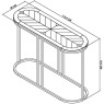 Chevron Peppercorn Ash Console Table by Bentley Designs