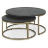Chevron Peppercorn Ash Nest of Coffee Tables by Bentley Designs
