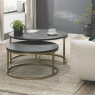 Chevron Peppercorn Ash Nest of Coffee Tables by Bentley Designs