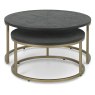 Chevron Peppercorn Ash Nest of Coffee Tables by Bentley Designs