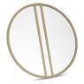 Chevron Satin Brass Mirror by Bentley Designs