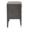 Leotta 2 Drawer Bedside Chest (Ebony) by Vida Living