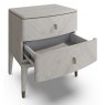 Leotta 2 Drawer Bedside Chest (Stone) by Vida Living