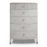 Leotta 5 Drawer Tall Chest (Stone) by Vida Living
