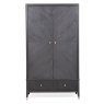 Leotta 2 Door + 2 Drawer Wardrobe (Ebony) by Vida Living