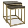 Athens Fumed Oak Nest of Tables by Bentley Designs