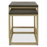 Athens Fumed Oak Nest of Tables by Bentley Designs