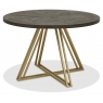 Athens Fumed Oak 125cm (4 Seater) Circular Dining Table by Bentley Designs