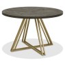 Athens Fumed Oak 125cm (4 Seater) Circular Dining Table by Bentley Designs