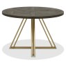 Athens Fumed Oak 125cm (4 Seater) Circular Dining Table by Bentley Designs