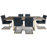 Athens Fumed Oak 4-6 Seater Extending Dining Table by Bentley Designs